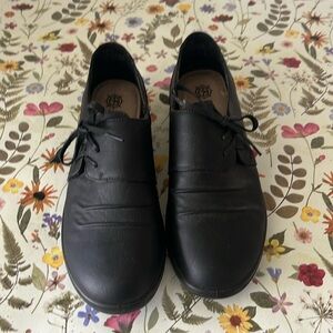 Harborsides memory foam new side tie shoe 9 1/2 black